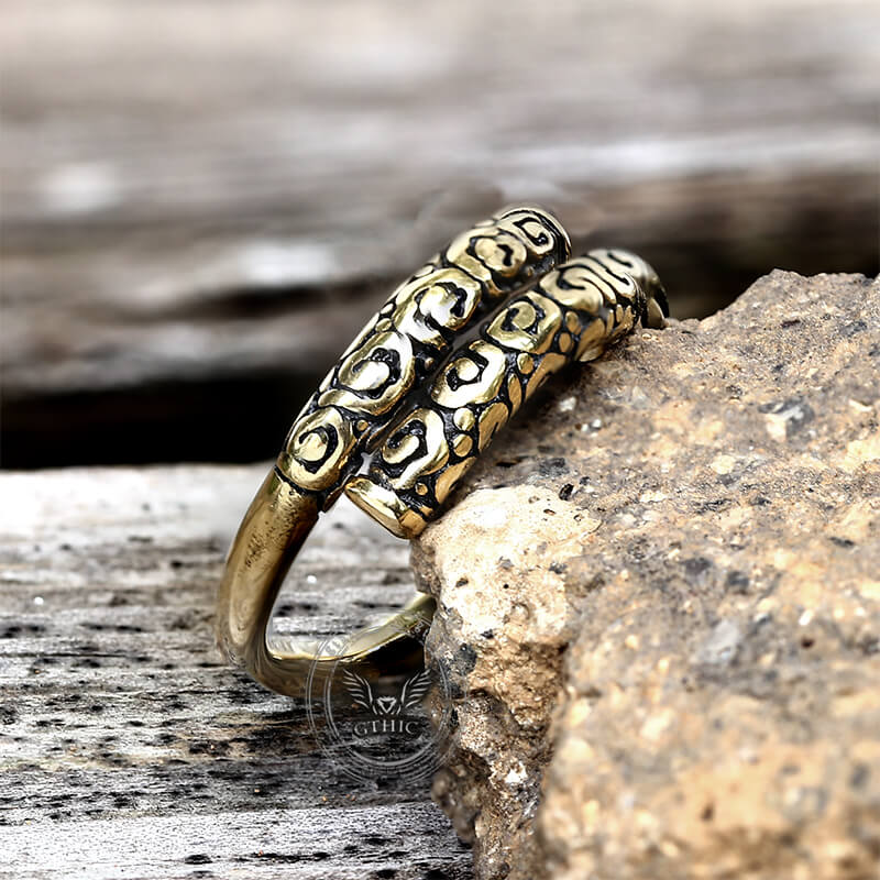Vintage Wukong Jin Gu Bang Stainless Steel Ring