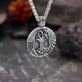 Vintage Yggdrasil Helm of Awe Stainless Steel Pendant