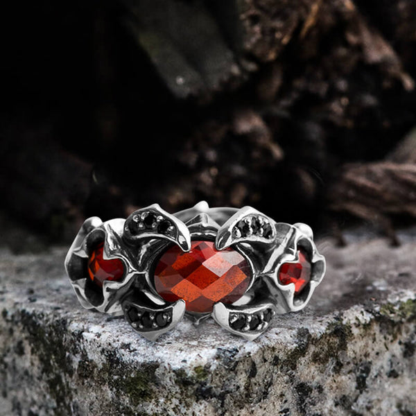 Vintage Zircon Sterling Silver Adjustable Gothic Ring | Gthic.com