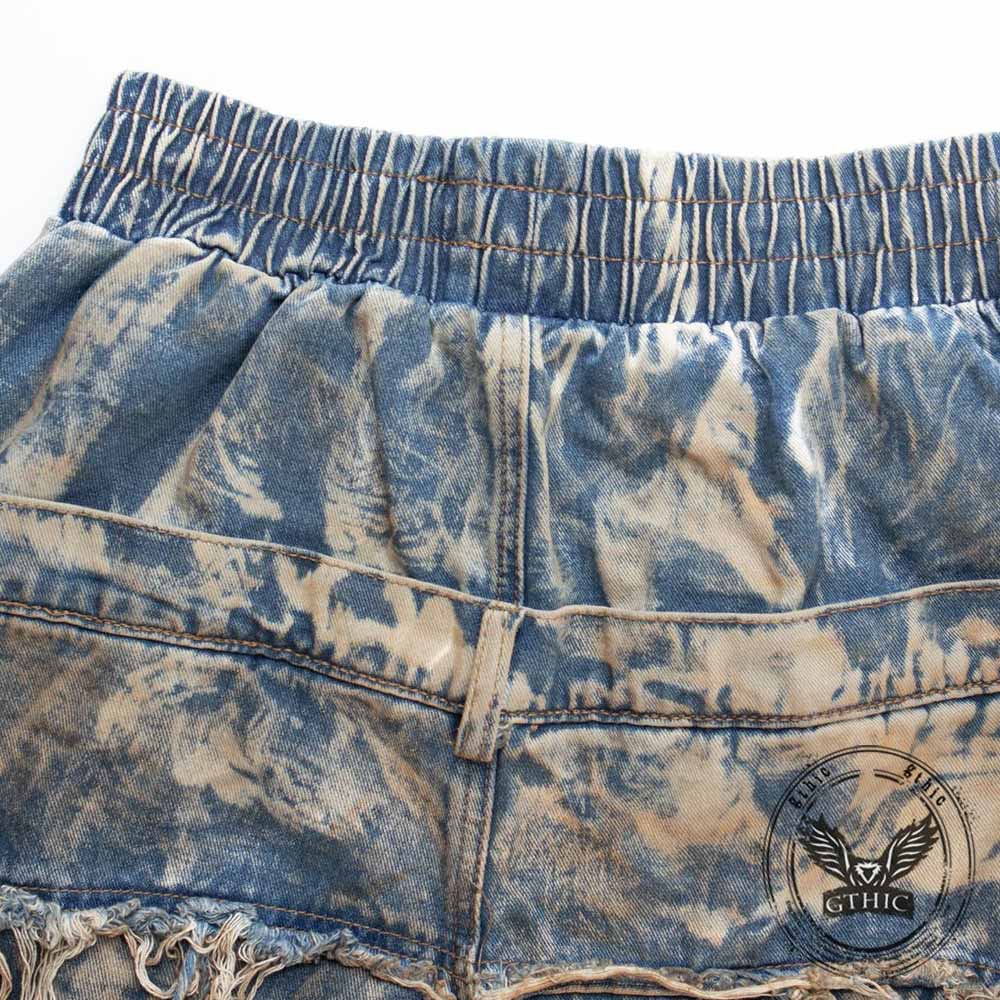 Wasteland-Style Y2K Washed Distressed Baggy Jeans