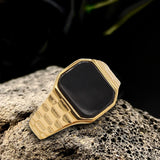 Watch Band Design Stainless Steel Square Ring | Gthic.com