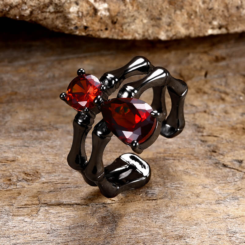 Water Drop Alloy Open Gothic Ring