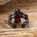 Water Drop Alloy Open Gothic Ring