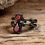 Water Drop Alloy Open Gothic Ring