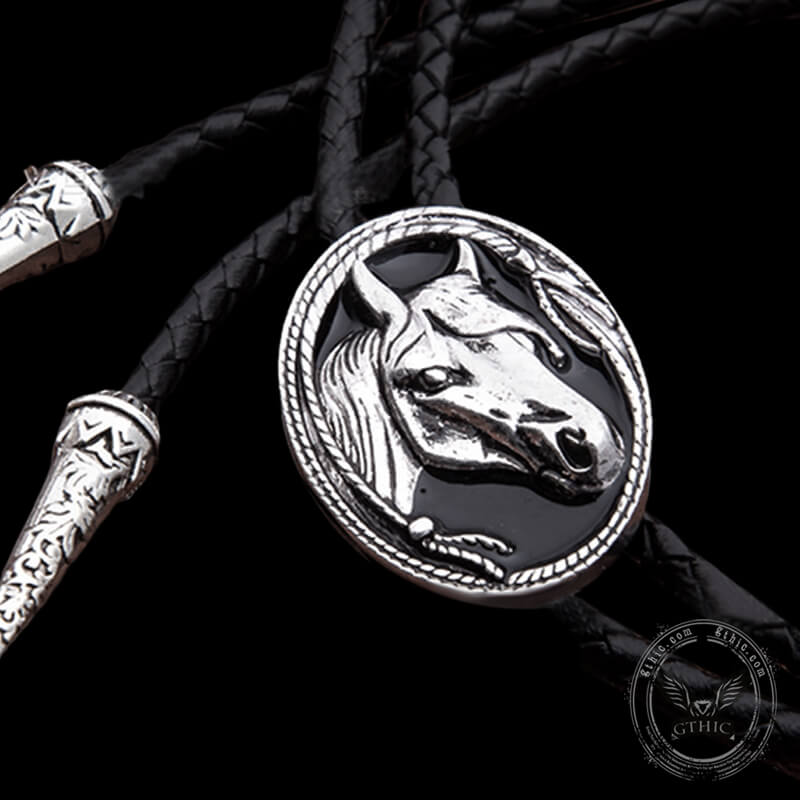 Western Horse Head Alloy Bolo Tie | Gthic.com