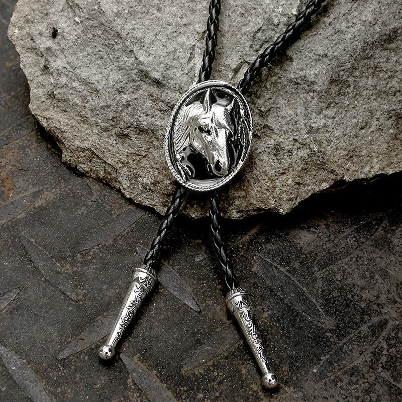 Western Horse Head Alloy Bolo Tie | Gthic.com