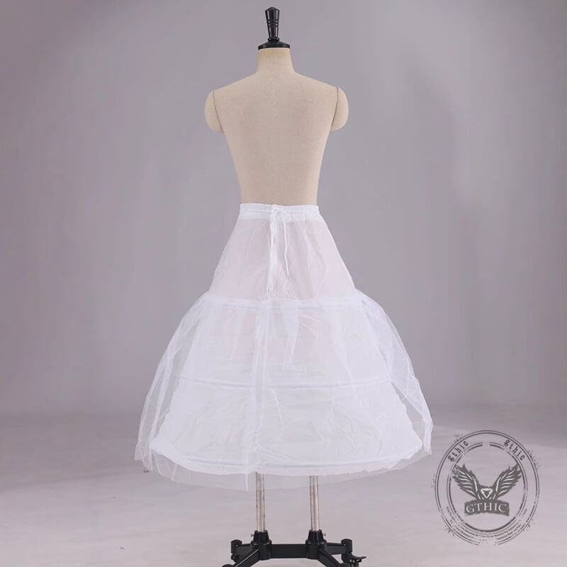White Fishbone A-Line Wedding Dress Petticoat | Gthic.com