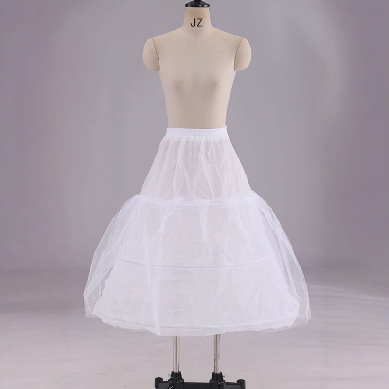 White Fishbone A-Line Wedding Dress Petticoat | Gthic.com
