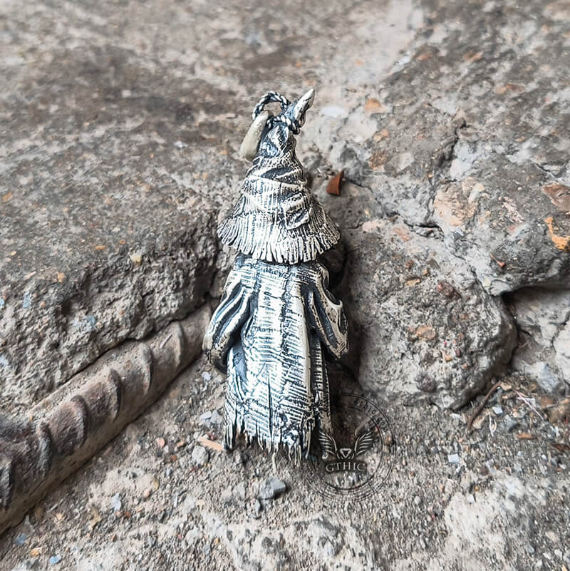 Wicked Wizard Sterling Silver Skull Pendant