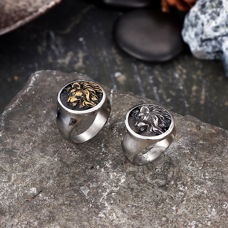 Wild Lion Stainless Steel Animal Ring