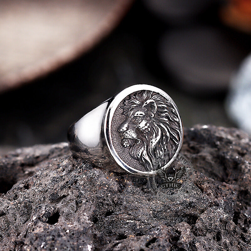 Wild Lion Stainless Steel Animal Ring