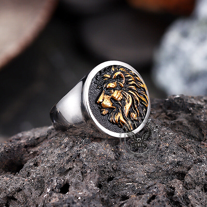 Wild Lion Stainless Steel Animal Ring