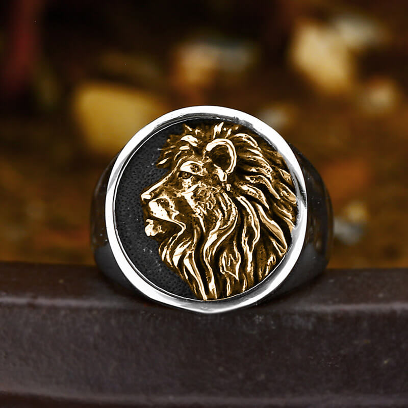 Wild Lion Stainless Steel Animal Ring | Gthic.com