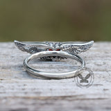 Winged Heart Stainless Steel Ring