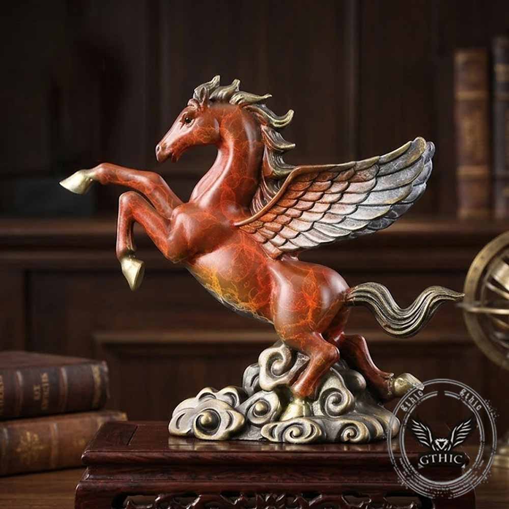 Winged Horse Brass Exquisite Desk Figurine