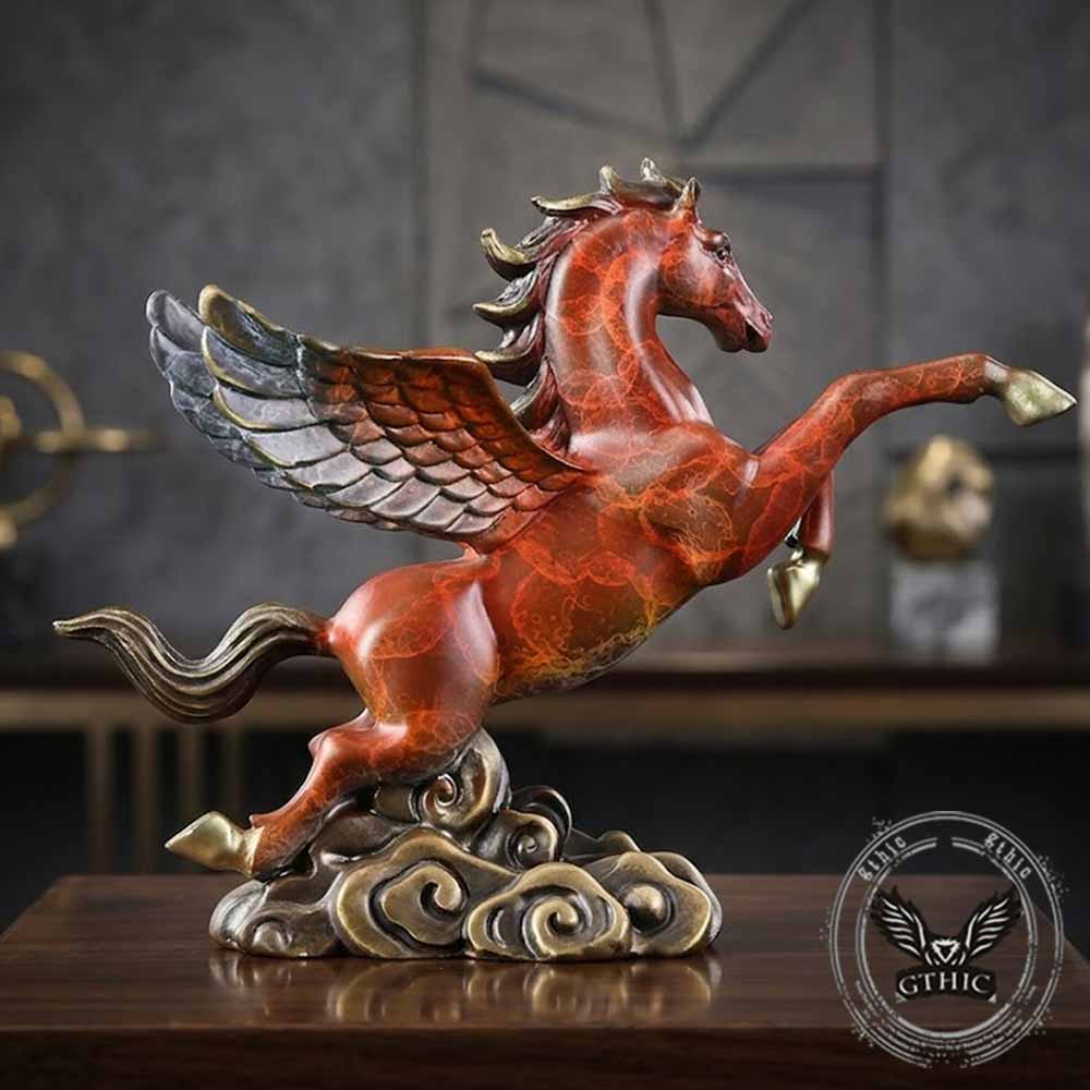 Winged Horse Brass Exquisite Desk Figurine