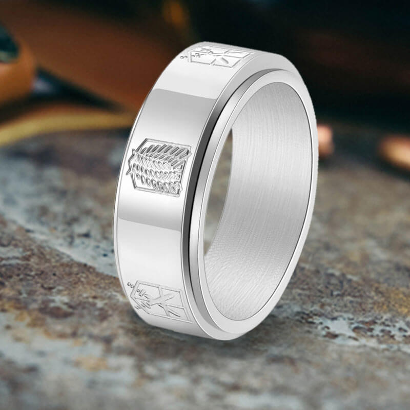 Wings of Liberty Stainless Steel Spinner Ring