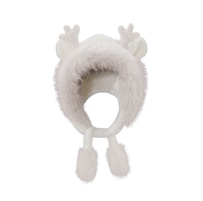 Winter Elk Antler Furry Trapper Hat | Gthic.com