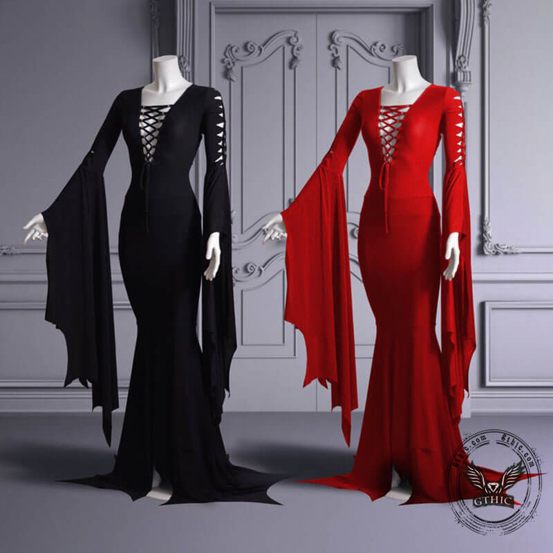 Witch Costume V-Neck Gothic Dress | Gthic.com