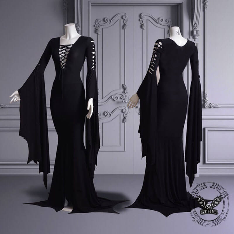 Witch Costume V-Neck Gothic Dress | Gthic.com