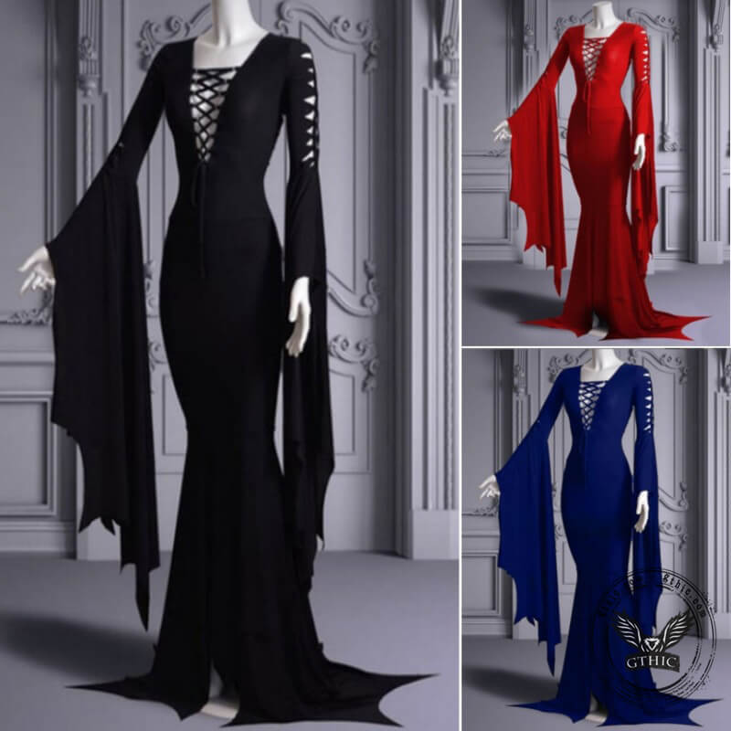 Witch Costume V-Neck Gothic Dress | Gthic.com