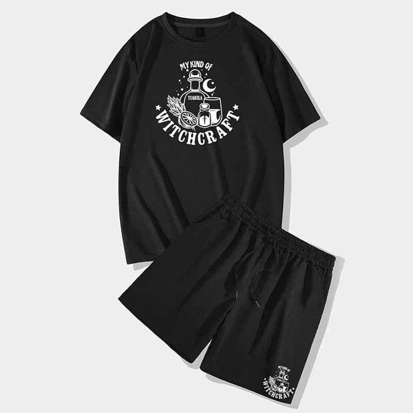 Witchcraft Production Short Sleeve T-shirt and Shorts Set | Gthic.com