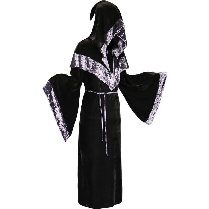 Unisex Adult Halloween Cloak - Medieval Steampunk Hooded Cape For Cosplay, Renaissance Fair