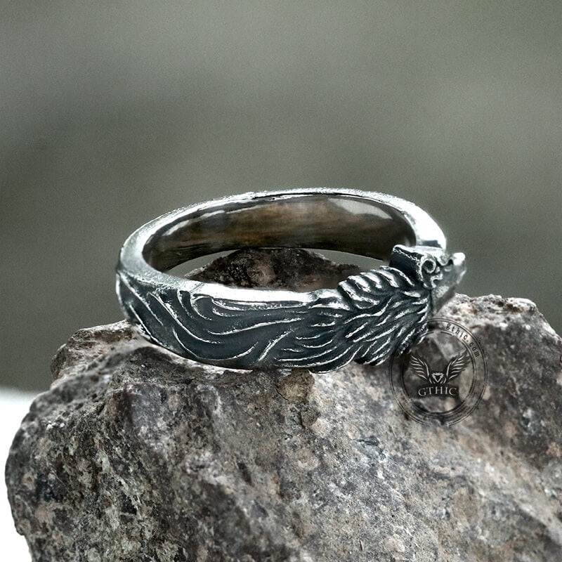 Anillo animal de acero inoxidable Wolf Loyalty