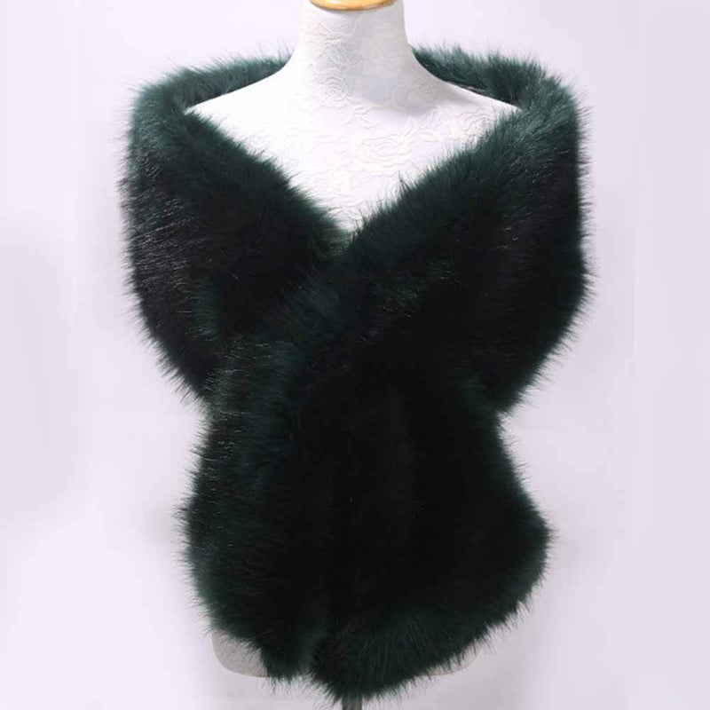 Women's Faux Fur Evening Dress Plush Long Shawl GTHIC Women's Faux Fur Evening Dress Plush Long Shawl GTHIC