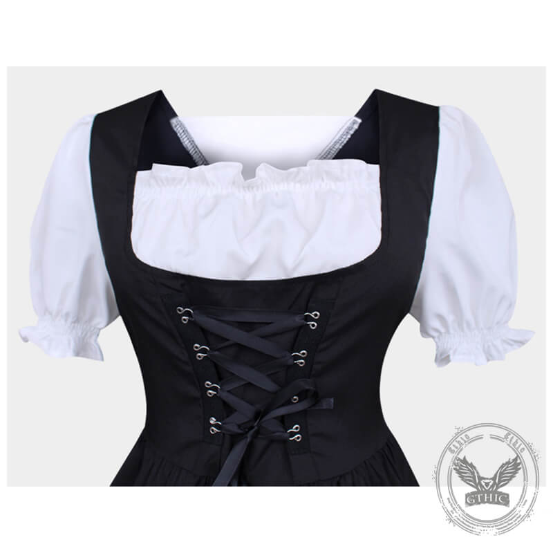 Women's Medieval Lace Up Costume Dress