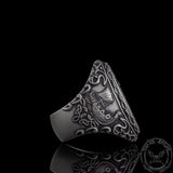 Wooden House Sterling Silver Viking Ring