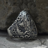 Wooden House Sterling Silver Viking Ring