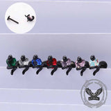 Wrapped Heart G23 Titanium Alloy Lip Stud Earrings 02 | Gthic.com