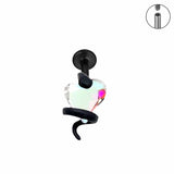 Wrapped Heart G23 Titanium Alloy Lip Stud Earrings 03 | Gthic.com