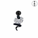 Wrapped Heart G23 Titanium Alloy Lip Stud Earrings
