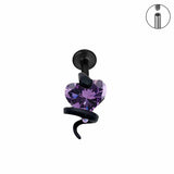 Wrapped Heart G23 Titanium Alloy Lip Stud Earrings