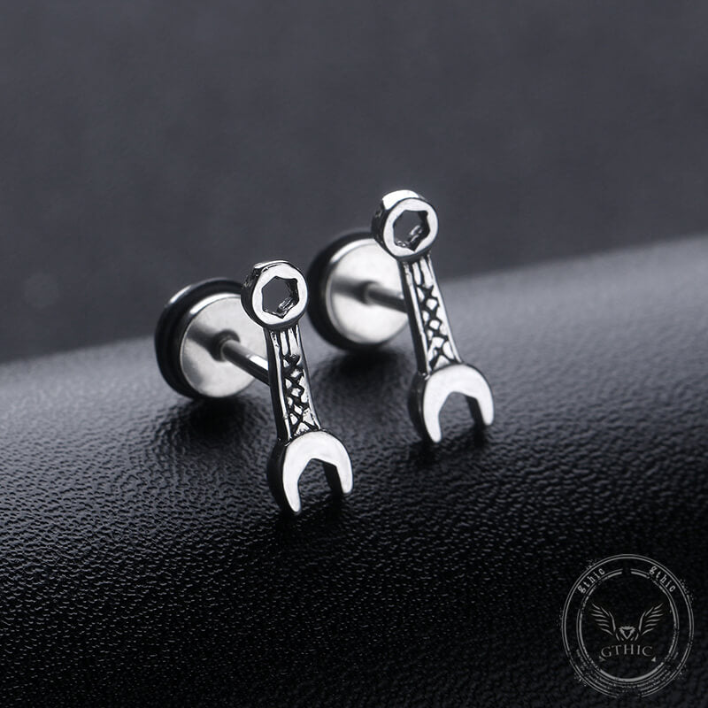 Wrench Shape Stainless Steel Stud Earring