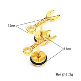 Wrench Shape Stainless Steel Stud Earring