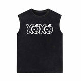 XOXO Sweat Peach Vintage Washed Vest Top | Gthic.com