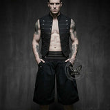 Y2K America Large Pockets Wide Leg Cargo Shorts | Gthic.com