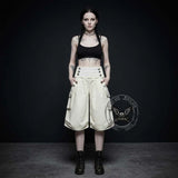 Y2K America Large Pockets Wide Leg Cargo Shorts | Gthic.com