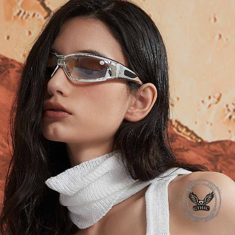 Y2K Future Style Large Frame Trendy Sunglasses 03 | Gthic.com