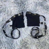 Y2K Gothic PU Strap Half-Finger Sleeve Gloves | Gthic.com