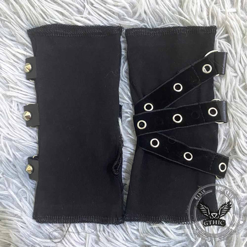 Y2K Gothic Short Half-Finger Sleeve Gloves – GTHIC