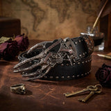 Y2K Gothic Skull Heart Claw PU Leather Studded Belt | Gthic.com