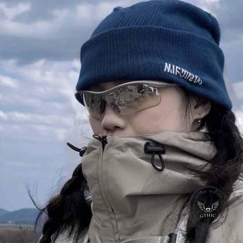 Y2K Half-Frame UV-Proof Outdoor Punk PC Sunglasses 03 | Gthic.com