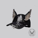 Y2K Iron Ring Ripped Three-Dimensional Ear Baseball Cap