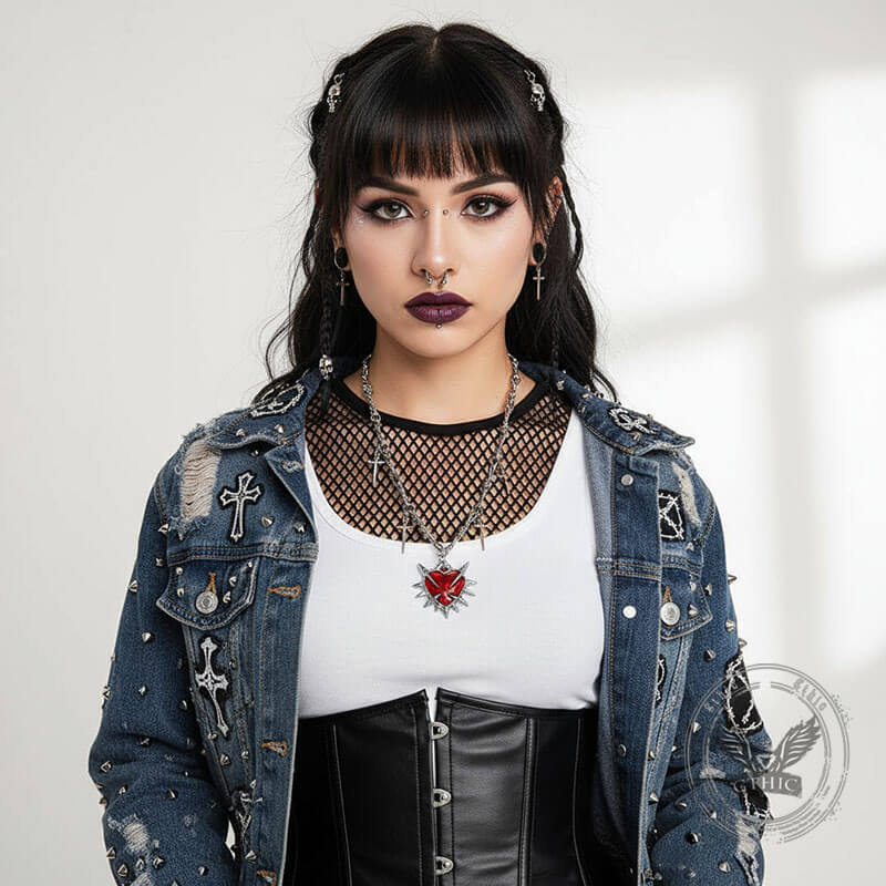 Y2K Love Sword Thorn Gothic Alloy Pendant