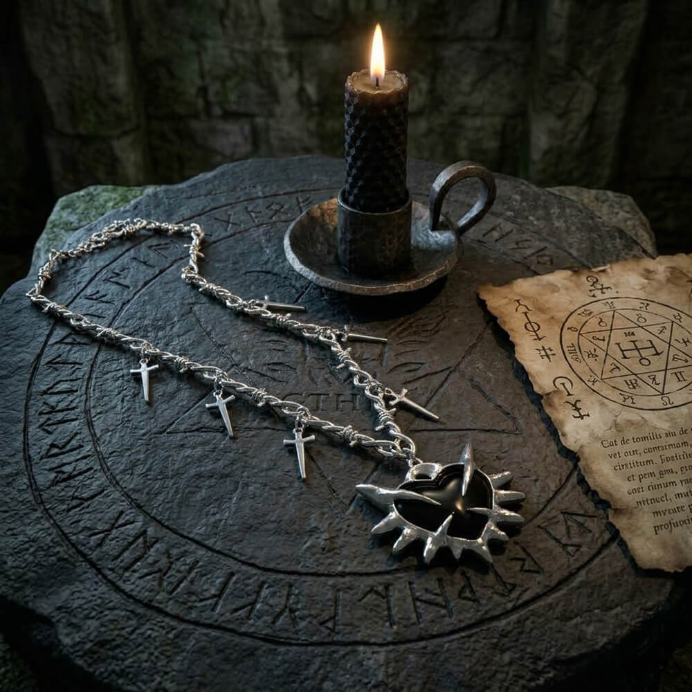 Y2K Love Sword Thorn Gothic Alloy Pendant