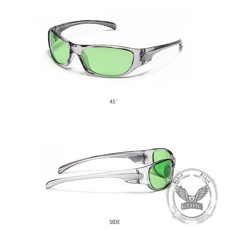 Y2K Millennial Color UV-Proof Square Frame PC Sunglasses | Gthic.com